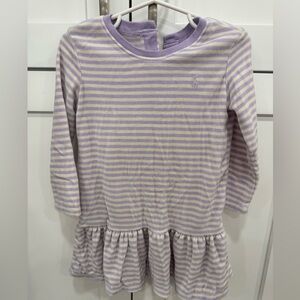 Ralph Lauren Lavender and Cream Striped Dress